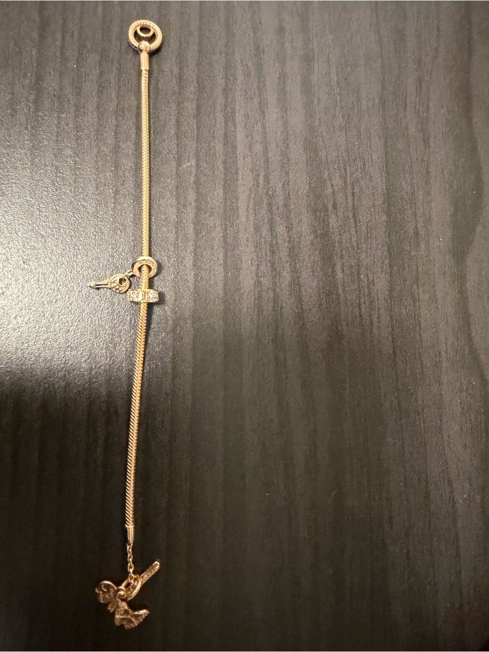Pandora rose gold charm bracelet